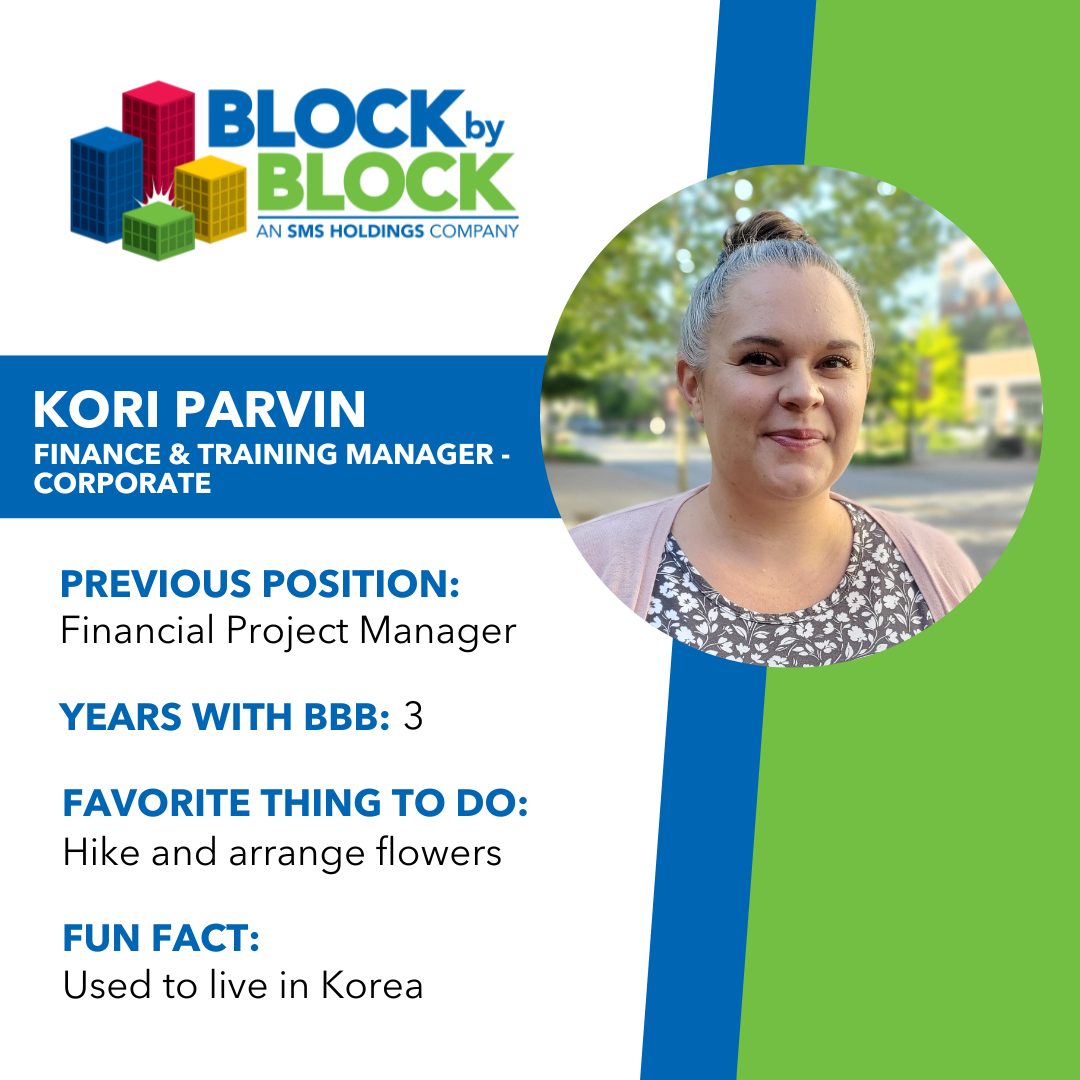 Kori Parvin Finance and Training Manager Block by Block